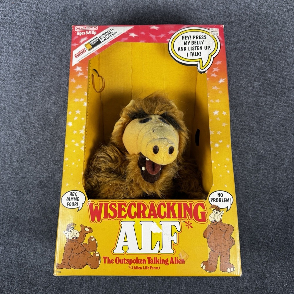 Coleco 1986 Vintage Wisecracking Alf With Box - Untested
